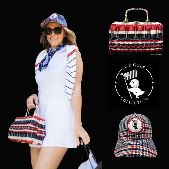 Vintage 1960's Handmade Red, White & Blue Woven "Wicker" Purse