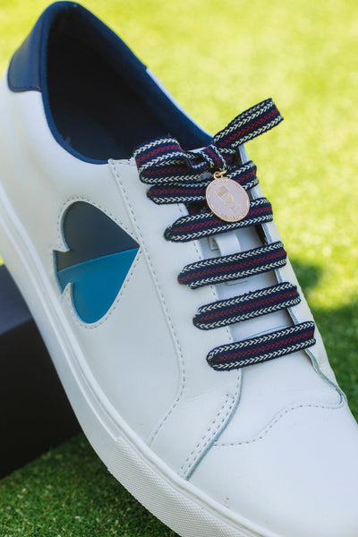 Snazzy Shoelaces - Pink & Dark Blue